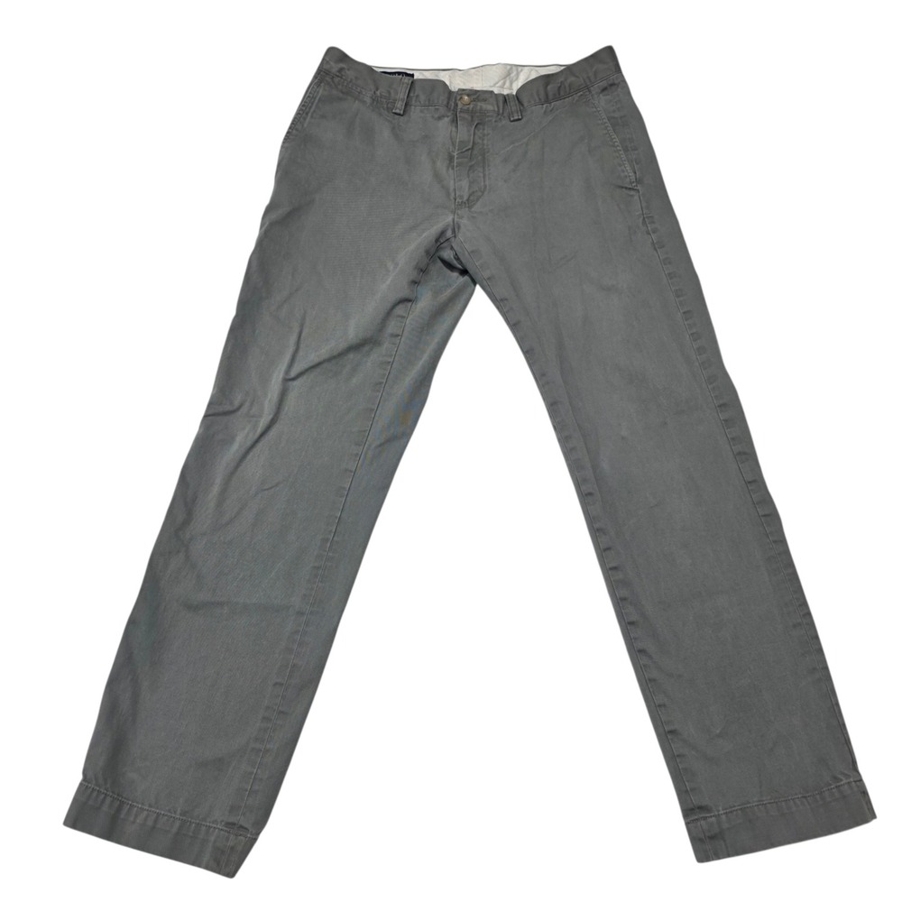 Polo Ralph Lauren Chino Pants Mens 33x30 Gray Slim Fit Stretch Twill Casual